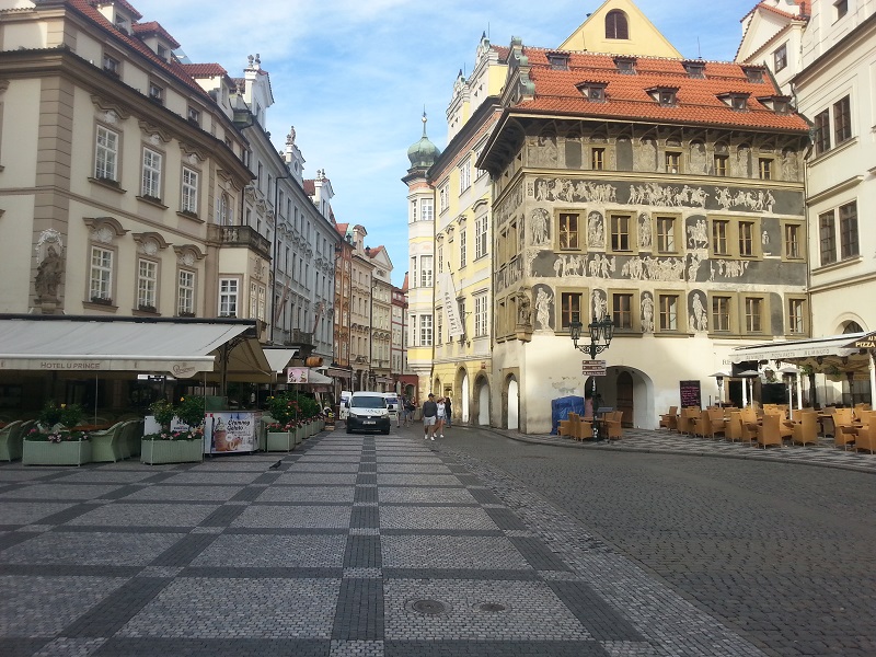 Check Out the Artwork on the Walls of This Building in Prague