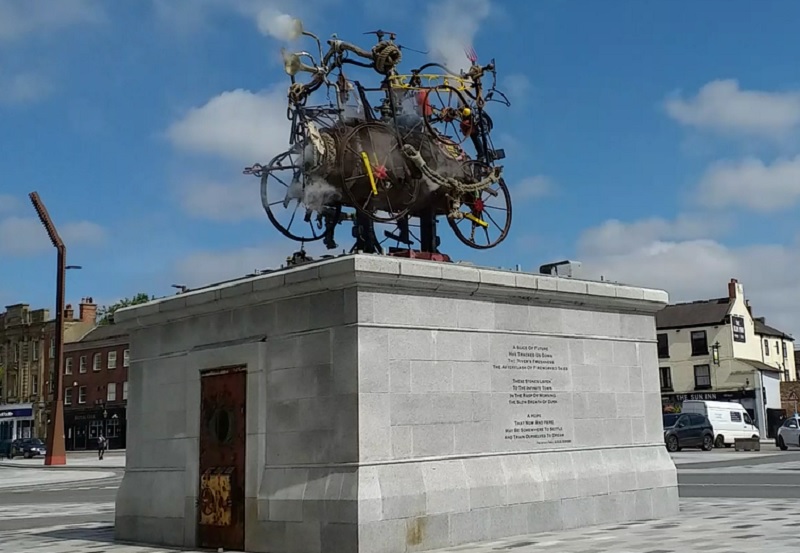 The Stockon Flyer (Train Sculpture at Stockton-on-Tees)