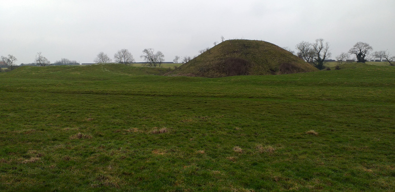 Although this hill at Bishopton resembles a burial mound, it's was built as part of a castle.