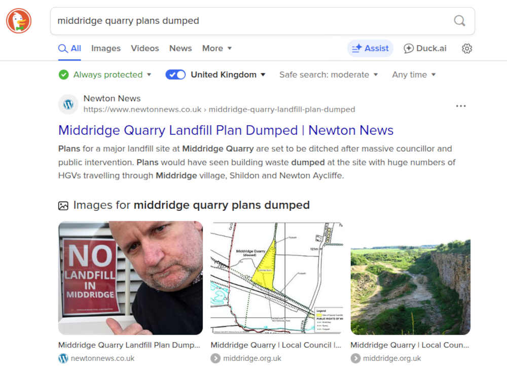 Middridge quarry plans dumped (Newton News)
